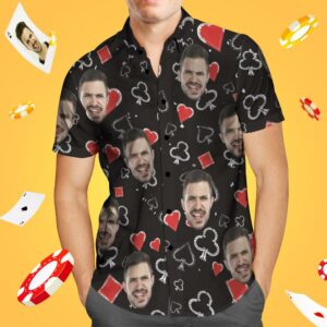 Custom Poker Hawaiian Shirt Face Aloha Beach Hawaiian Shirts Gift For Him  - Thelegend59