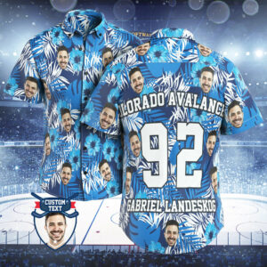 Custom Printed Hawaiian Shirt For Fans Personalised Face And Text Hawaiian Shirt Gift For Fans - Flowers And Leaves Design  - Thelegend59