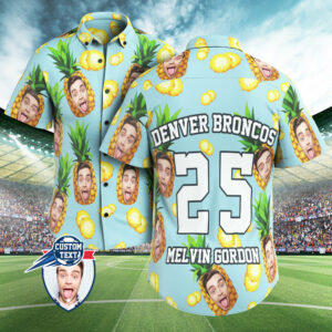 Custom Printed Hawaiian Shirt For Fans Personalised Face And Text Hawaiian Shirt Gift For Fans - Funny Pineapple  - Thelegend59