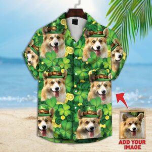 Custom St Patrick Pattern Short-Sleeve Hawaiian Shirt - For Men And Women - Kids  - Thelegend59