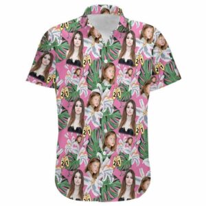 Customized Face And Age Lily For Gift Hawaiian Shirts  - Thelegend59