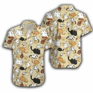 Cute Cat Unisex Hawaiian Aloha Hawaiian Shirtss  - Thelegend59