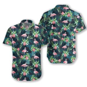 Cute Flamingo Hawaiian Aloha Hawaiian Shirtss L  - Thelegend59