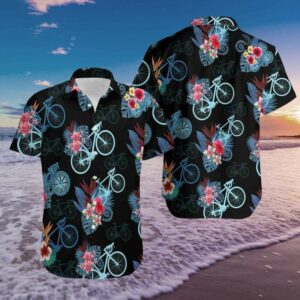Cycling Bike Aloha Tropical Hawaiian Shirts 3D  - Thelegend59