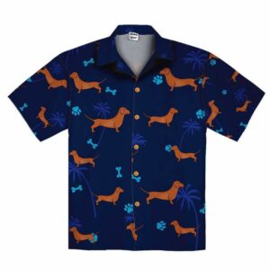 Dachhawaiian Shirtshund Dog Cute Hawaiian Aloha Hawaiian Shirts  - Thelegend59