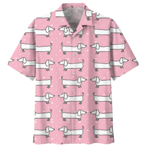Dachshund Pink High Quality Unisex Hawaiian Shirt  - Thelegend59