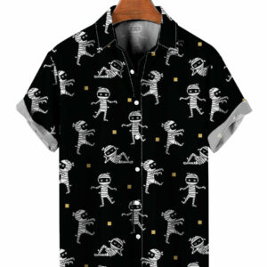 Dancing Mummy Print Hawaiian Shirt - For Men And Women - Kids  - Thelegend59