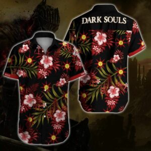 Dark Souls Hawaiian Graphic Print Short Sleeve  - Thelegend59