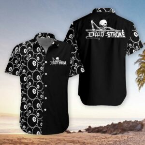 Dead Stroke Billiards B&Amp;W Aloha Hawaiian Shirts  - Thelegend59