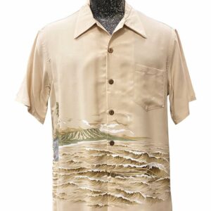 Diamond Head Canoe Khakihawaiian Shirt Made In Hawaii - Summer Hawaiian Shirts - Beach Hawaiian Shirtss  - Thelegend59