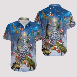Dinohawaiian Shirtsaur Reunion Under Chrihawaiian Shirtstmahawaiian Shirts Tree Unihawaiian Shirtsex Hawaiian  - Thelegend59