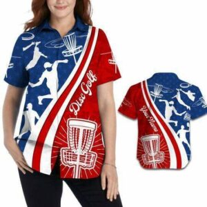 Disc Golf American Flag Hawaiian Aloha Hawaiian Shirtss  - Thelegend59
