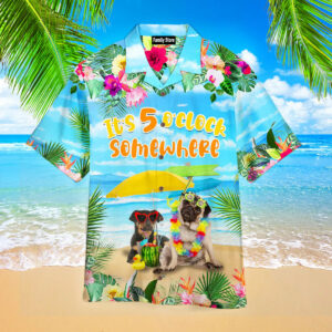 Dog Beach It?S Always 5 O?Clock Somewhere Hawaiian Shirts Pn303074Lb - For Men And Women - Kids  - Thelegend59