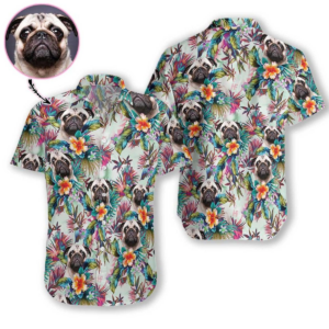 Dog With Tropical Flowers Custom Hawaiian Shirt Pn302063Lb - For Men And Women - Kids  - Thelegend59