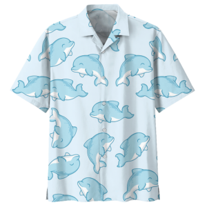 Dolphin Blue Amazing Design Unisex Hawaiian Shirt  - Thelegend59