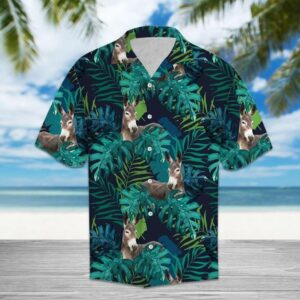 Donkey Funny Hawaiian Graphic Print Short Sleeve  - Thelegend59