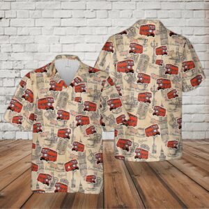 Doubledecker Bus Routemaster Tan High Quality Unisex Hawaiian Shirt  - Thelegend59