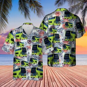 Doubledecker Bus Stagecoach London White Awesome Design Unisex Hawaiian Shirt  - Thelegend59