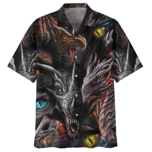 Dragon Black Nice Design Unisex Hawaiian Shirt  - Thelegend59