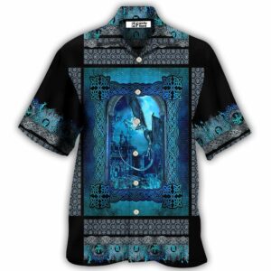Dragon Blue Viking Pattern - Hawaiian Shirt - For Men And Women - Kids  - Thelegend59
