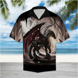 Dragon Brown Best Design Hawaiian Shirt  - Thelegend59