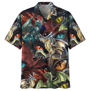 Dragon Colorful Awesome Design Unisex Hawaiian Shirt  - Thelegend59