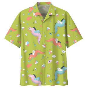Dragon Green High Quality Unisex Hawaiian Shirt  - Thelegend59