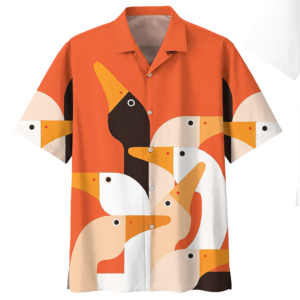 Duck Orange Unique Design Unisex Hawaiian Shirt  - Thelegend59