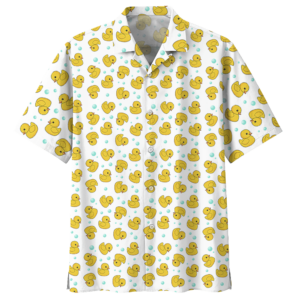 Duck White Awesome Design Unisex Hawaiian Shirt  - Thelegend59