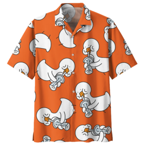 Duck Orange High Quality Unisex Hawaiian Shirt  - Thelegend59