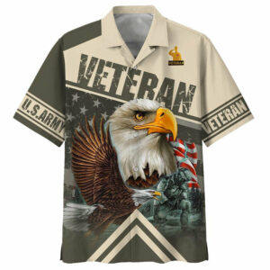 Eagle U.S Army Veteran Hawaiian Shirt - For Men And Women - Kids  - Thelegend59