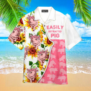 Easily Distracted By Pigs Hawaiian Shirts Pn303054Lb - For Men And Women - Kids  - Thelegend59