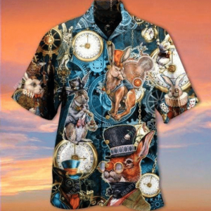 Easter Steampunk Bunny Aloha Hawaiian Shirt - For Men And Women - Kids  - Thelegend59