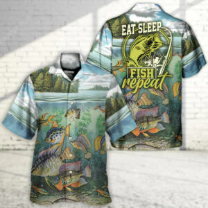 Eat Sleep Fish - Hawaiian Shirt - For Men And Women - Kids  - Thelegend59