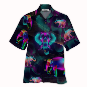 Elephant Colorful Amazing Design Unisex Hawaiian Shirt  - Thelegend59