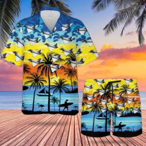 Eurofighter Typhoon Fgr4 Hawaiian Aloha Hawaiian Shirtss  - Thelegend59