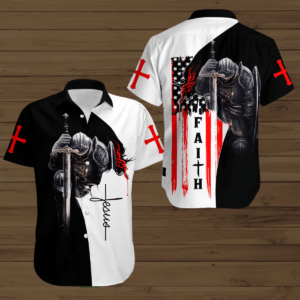 Faith Knight Short Sleeve Hawaiian Shirt - For Men And Women - Kids  - Thelegend59