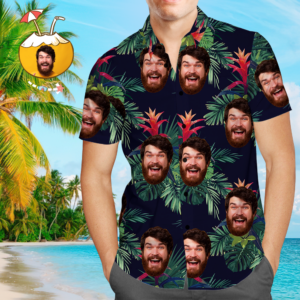 Father'S Day Gifts Custom Face On Hawaiian Shirts Hawaiian Shirt Flamingo  - Thelegend59