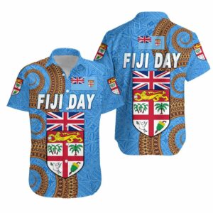 Fiji Day Hawaiian Shirt Independence Anniversary Simple Style  - Thelegend59