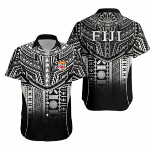 Fiji Faithful Hawaiian Shirt Version Black  - Thelegend59