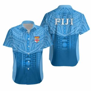 Fiji Faithful Hawaiian Shirt Version Blue  - Thelegend59