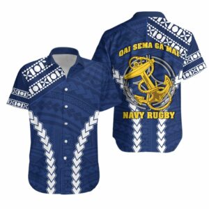 Fiji Navy Hawaiian Shirt  - Thelegend59