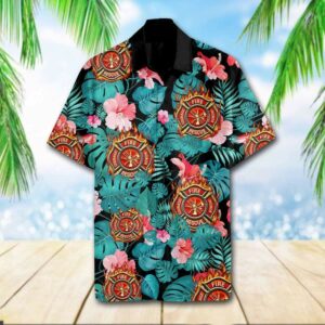 Firefighter Hibihawaiian Shirtsc Tropical Hawaiian Aloha Hawaiian Shirts  - Thelegend59