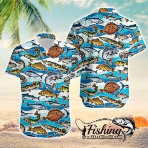 Fishing Makes Me Happy Unisex Hawaiian Aloha Hawaiian Shirtss  - Thelegend59