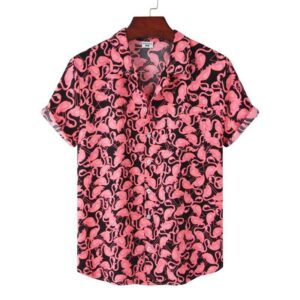 Flamingo Pink High Quality Unisex Hawaiian Shirt  - Thelegend59