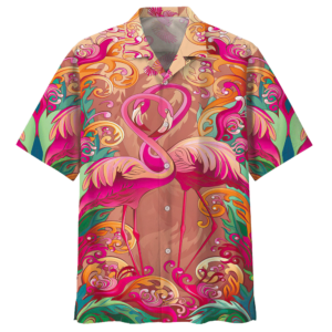 Flamingo Pink Pink Unisex Hawaiian Shirt  - Thelegend59