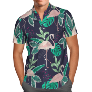 Flamingo Purple High Quality Unisex Hawaiian Shirt  - Thelegend59