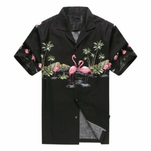 Flamingos Black Amazing Design Hawaiian Shirt  - Thelegend59