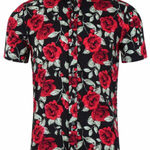Floral Black Amazing Design Hawaiian Shirt  - Thelegend59