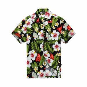 Floral Black Awesome Design Hawaiian Shirt  - Thelegend59